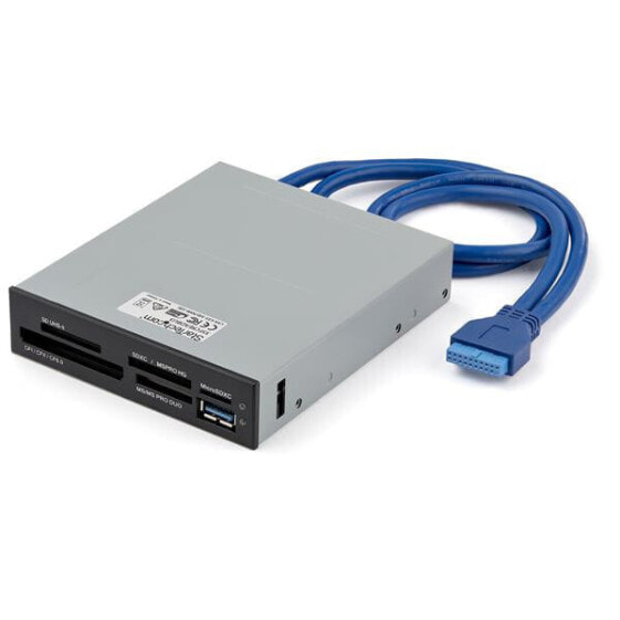StarTech.com USB 3.0 Internal Multi-Card Reader with UHS-II Support - CF - Memory Stick (MS) - MicroSD (TransFlash) - MicroSDHC - MiniSD - MMC - MS Duo - MS Micro (M2) - MS... - Black - Metallic - 5000 Mbit/s - Plastic - Steel - Power - CE - FCC - RoHS. TAA - REACH