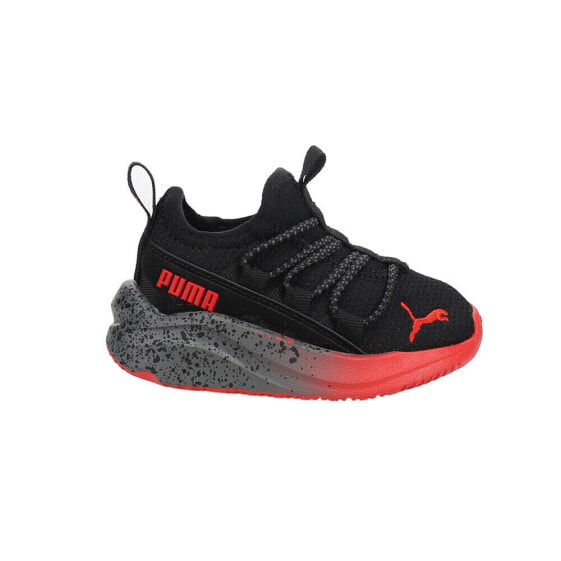 Puma One4all Splatter Fade Slip On Toddler Boys Black, Red Sneakers Casual Shoe