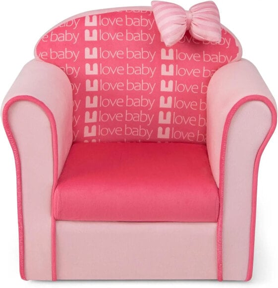 Детское кресло Costway Kindersofa HY10207PI в розовом цвете