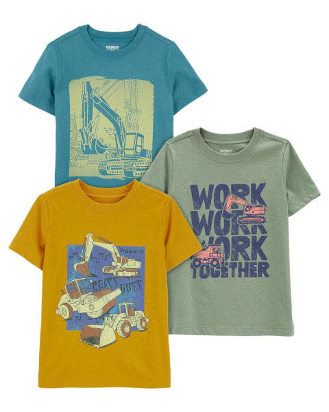 Toddler 3-Pack Construction Graphic Tees 2T