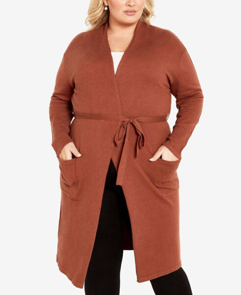 Plus Size Kennedy Long Sleeve Cardigan Sweater
