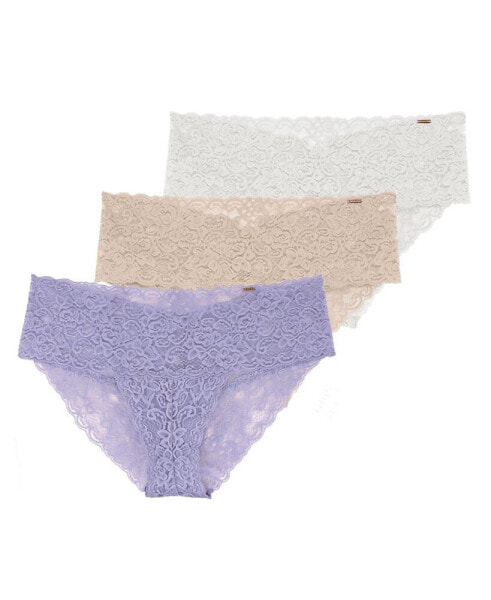 Women's Lana 3 Piece All Lace Brief Underwear DORINA ფერი: Purple, Beige,  Ivory; ზომა: M შეიძინე 95 ქართული ლარი ინტენეტ მაღაზიაში Unitrading,  ქვედაბოლოები DORINA