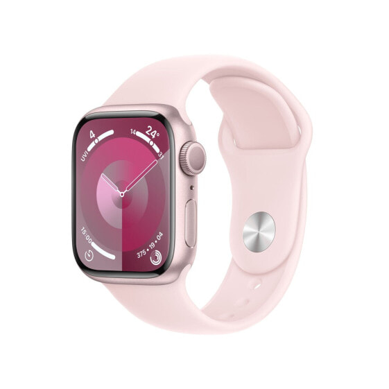 Apple Watch Series 9 Aluminium Rosé"Rosé 41 mm S/M (130-180 mm Umfang) Hellrosa GPS