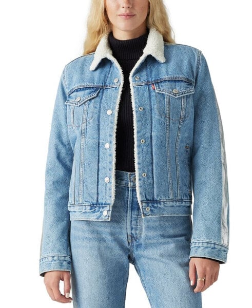 Women's Original Denim Trucker with Sherpa Lining