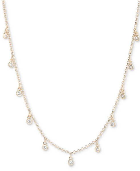 Lauren Ralph Lauren gold-Tone Crystal Shaky Frontal Necklace, 16" + 3" extender