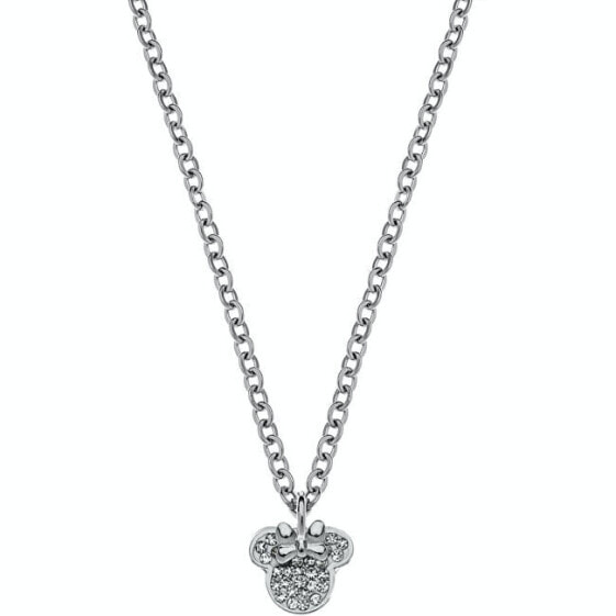 Charming Mickey and Minnie Mouse Steel Necklace N600582RWL-B.CS (Chain, Pendant)