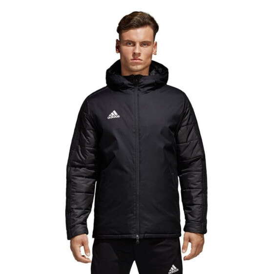 Мужская спортивная куртка черная с капюшоном adidas Winter Condivo JKT 18 M BQ6602