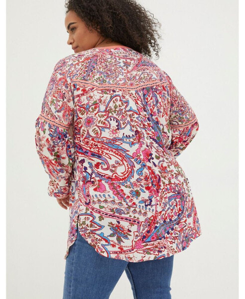 Plus Size Georgie Bright Paisley Tunic