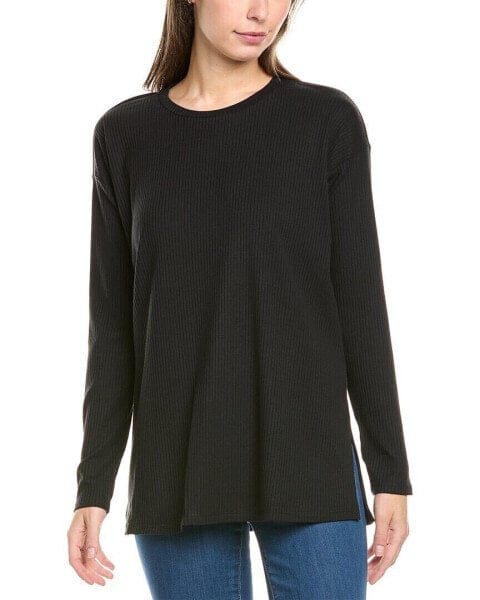 Eileen Fisher Crewneck Box Top Women's Black Xxs