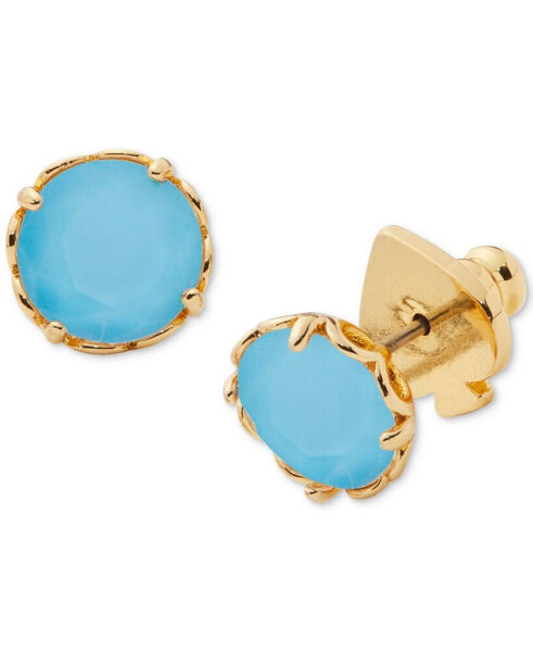 Gold-Tone Color Cubic Zirconia Stud Earrings