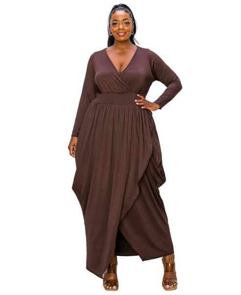 Plus Size Giuliana Tulip Hem Maxi Dress