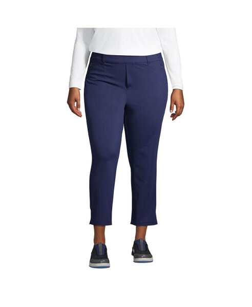 Plus Size Flex Mid Rise Pull On Crop Pants