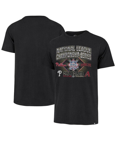 Men's Black Distressed Philadelphia Phillies vs. Arizona Diamondbacks 2023 NLCS Matchup Franklin T-shirt
