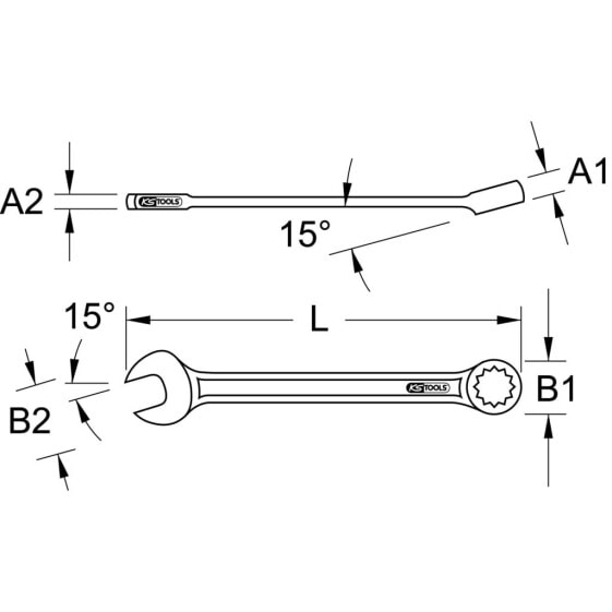 KS TOOLS BRONZEplus Ringmaulschlüssel 14 mm 963.7273