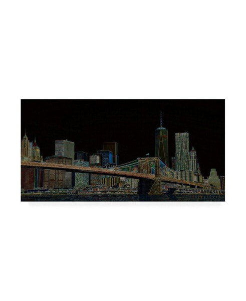 Ellicia Amando Brooklyn Bridge Glowing Canvas Art - 36.5" x 48"