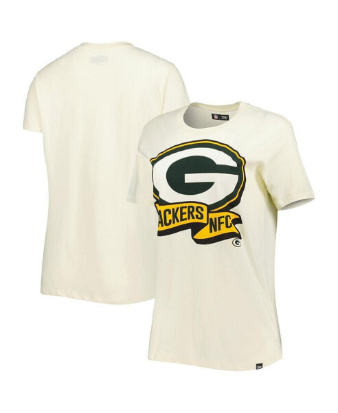 Women's Cream Green Bay Packers Chrome Sideline T-shirt