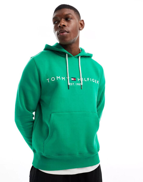 Tommy Hilfiger logo hoodie in green Tommy Hilfiger S EU 46 48 23496 MALL Tommy Hilfiger