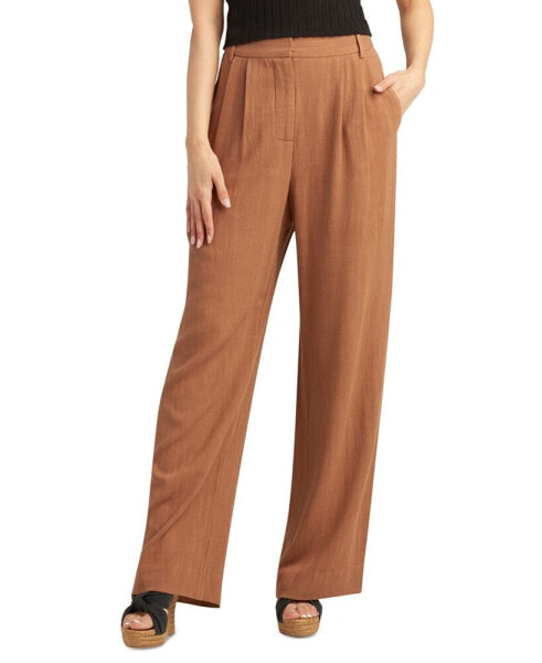 Juniors' High-Rise Wide-Leg Pants