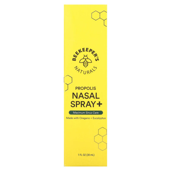 Beekeeper's Naturals, Прополисный спрей для носа +, максимальная защита носовых пазух, 30 мл (1 жидк. Унция)