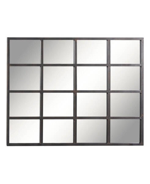 Industrial Metal Wall Mirror, 7.5" H x 51.5" L