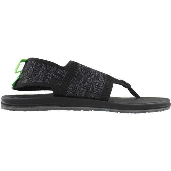 Sanuk Yoga Sling 3 Knit Slingback Womens Size 5 B Casual Sandals 1100351-BLK