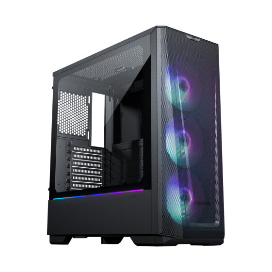 Phanteks G360A - Midi Tower - PC - Black - Transparent - ATX - EATX - micro ATX - Mini-ITX - Steel - Tempered glass - Multi