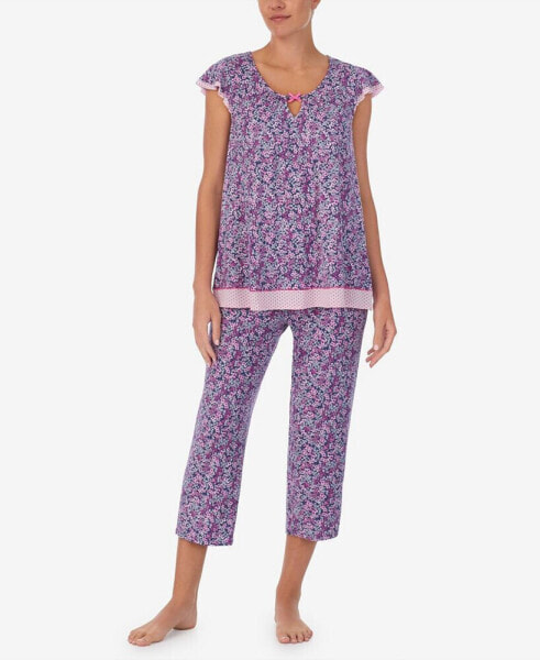 Women's Short Sleeve 2 Piece Pajama Set