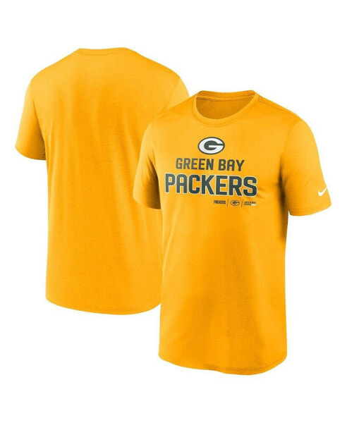 Men's Gold Green Bay Packers Legend Community Performance T-shirt