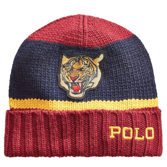 [PC0380-601] Mens Polo Ralph Lauren Rugby Stripe Cuff Hat