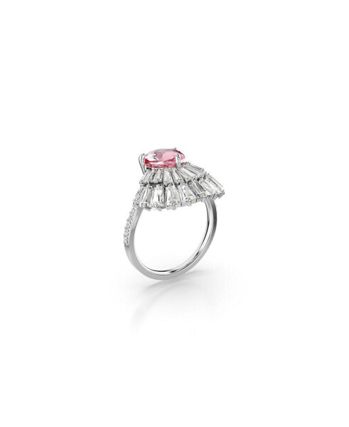 Mixed Cuts, Shell, Pink, Rhodium Plated Idyllia Cocktail Ring