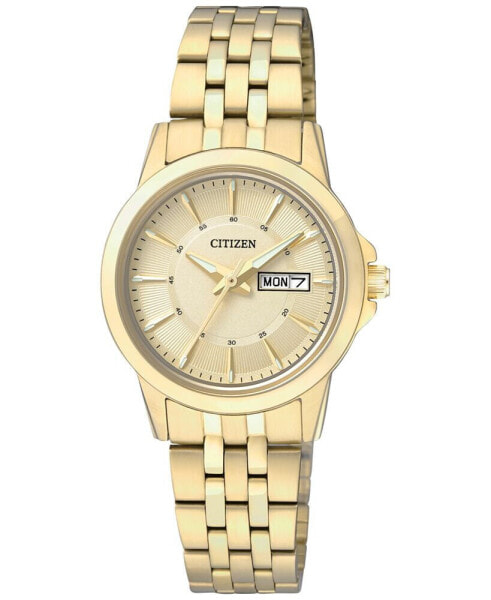 Часы Citizen Gold-Tone Stainless Steel Watch 27mm EQ0603-59P