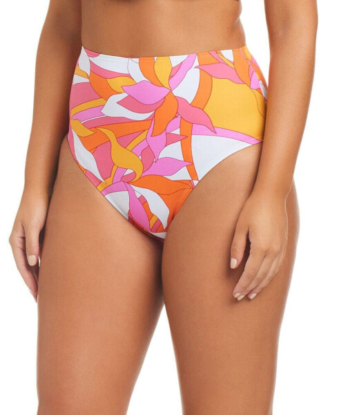 Women's High Waist Geometric-Print Bikini Bottoms