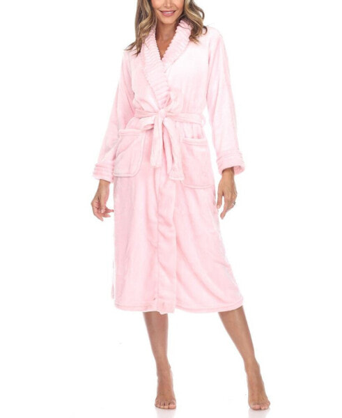 Plus Size Cozy Loungewear Belted Robe