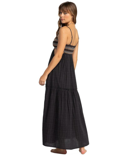 Juniors' Hot Tropics Cut-Out Tiered Maxi Dress