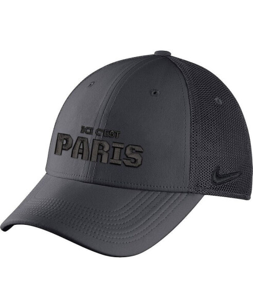 Men's Anthracite Paris Saint-Germain Legacy91 Aerobill Performance Flex Hat