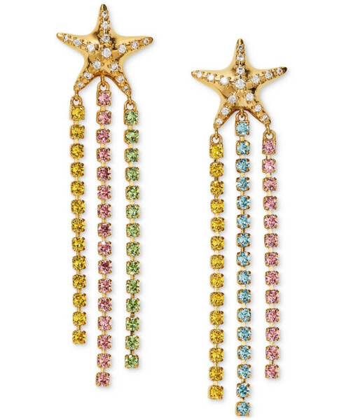 by Nadri 18k Gold-Plated Multicolor Cubic Zirconia Starfish Statement Earrings