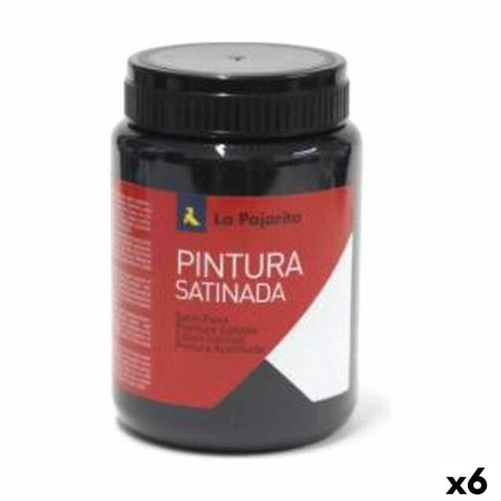 Tempera La Pajarita L-22 Black Satin finish School (35 ml) (6 Units)