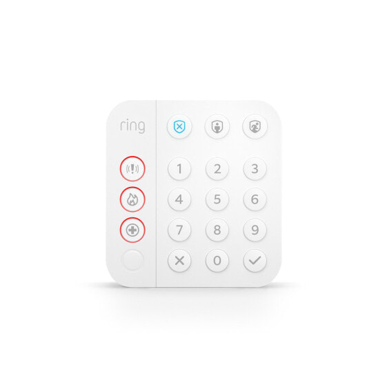 Ring Alarm Keypad (2nd Gen) - Alarm receiver - White - Wall - 1 pc(s) - 100 mm - 23 mm