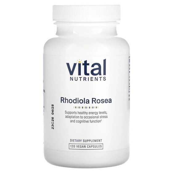 Травяные экстракты Rhodiola Rosea, 120 капсул Vital Nutrients