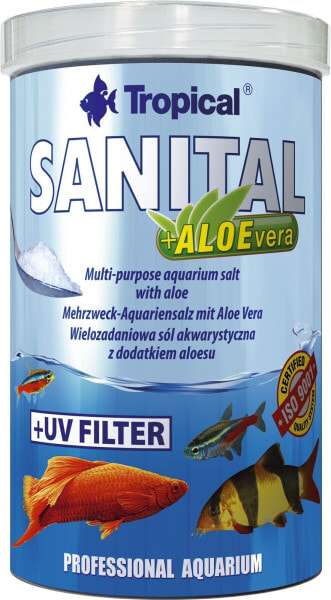 Соль для аквариума с алоэ Tropical Sanital+Aloevera 100 мл/120 г