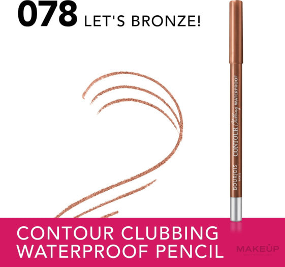 Wasserfester Augenkonturenstift - Bourjois Contour Clubbing Waterproof Pencil 78 - Lets Bronze!