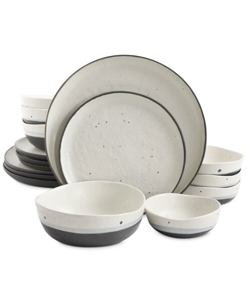 Elite Rhinebeck 16-Pc. Double Bowl Dinnerware Set