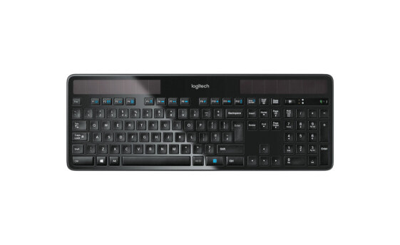 Logitech Wireless Solar Keyboard K750 - Full-size (100%) - Wireless - RF Wireless - QWERTZ - Black