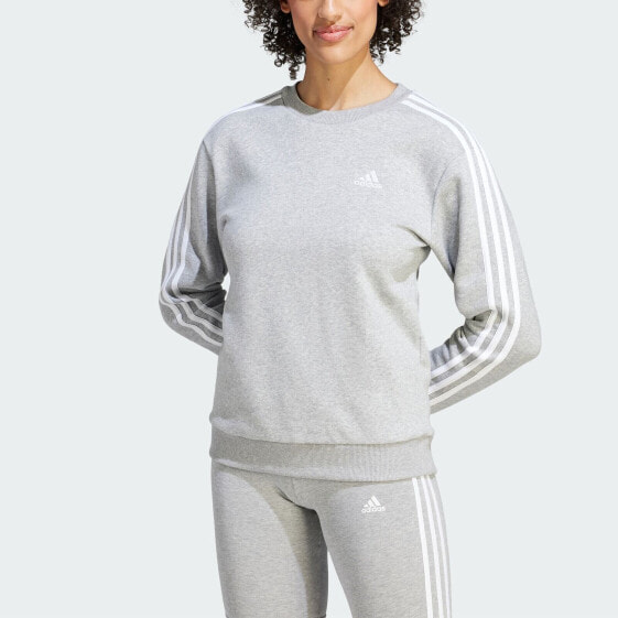 adidas women Essentials 3-Stripes Fleece Sweatshirt