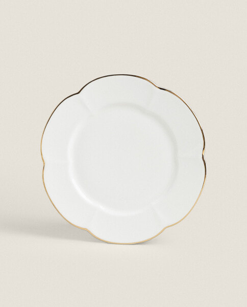 Rimmed bone china dinner plate