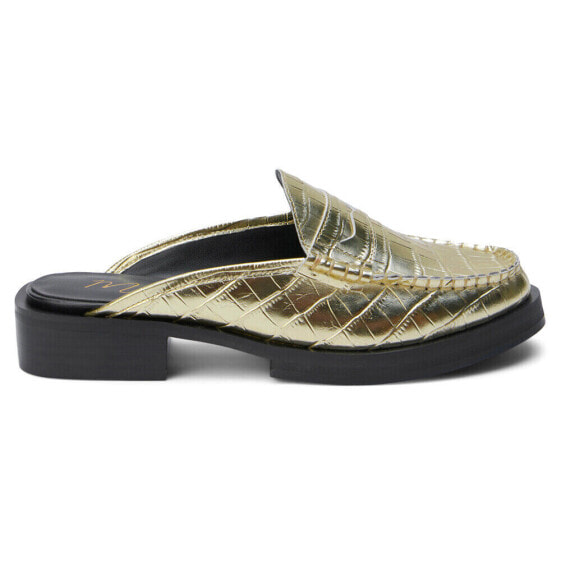 Matisse Tasha Croc Mule Loafers Womens Gold Flats Casual TASHA-827
