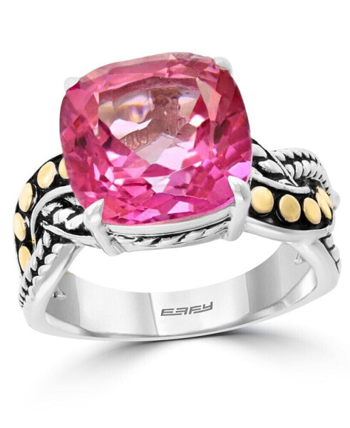 EFFY® Pink Topaz Ring (8-1/3 ct. t.w.) in Sterling Silver & 18k Gold