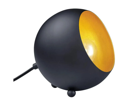 LED Nachttischlampe Metall Schwarz Gold