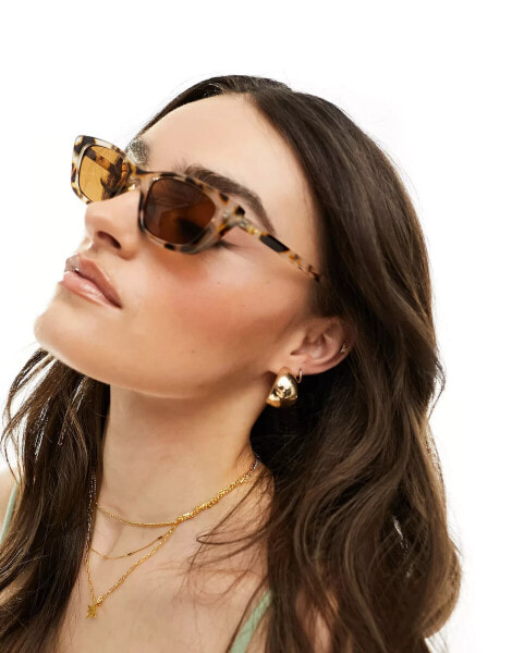 AIRE titania slim sunglasses in tortoiseshell