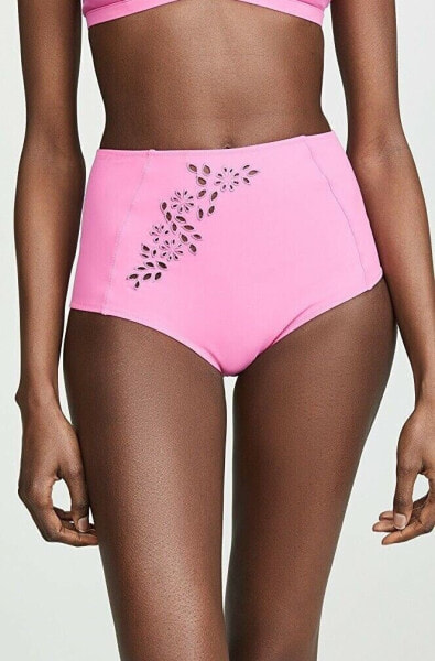 Stella McCartney Women's 238927 Pink High-Waist Bikini Bottoms Swimwear Size XS